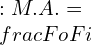 \\:M.A.= \\frac{F{o}}{F{i}}