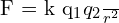 $F = k \frac{q_1 q_2}{r^2}$