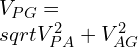 V_{PG} = \\sqrt{V^{2}_{PA} + V^{2}_{AG}}