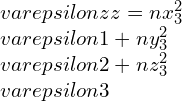 \\varepsilon zz=nx_{3}^{2}\\varepsilon 1+ny_{3}^{2}\\varepsilon 2+nz_{3}^{2}\\varepsilon 3