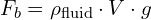 F_b = \rho_{\text{fluid}} \cdot V \cdot g