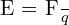 $E = \frac{F}{q}$