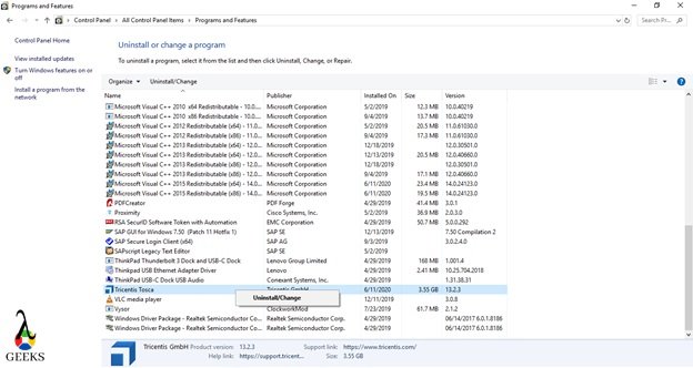 Tricentis Tosca Setup Uninstallation