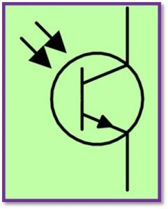 symbol of a phototransistor