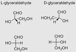 d and l glyceraldehyde