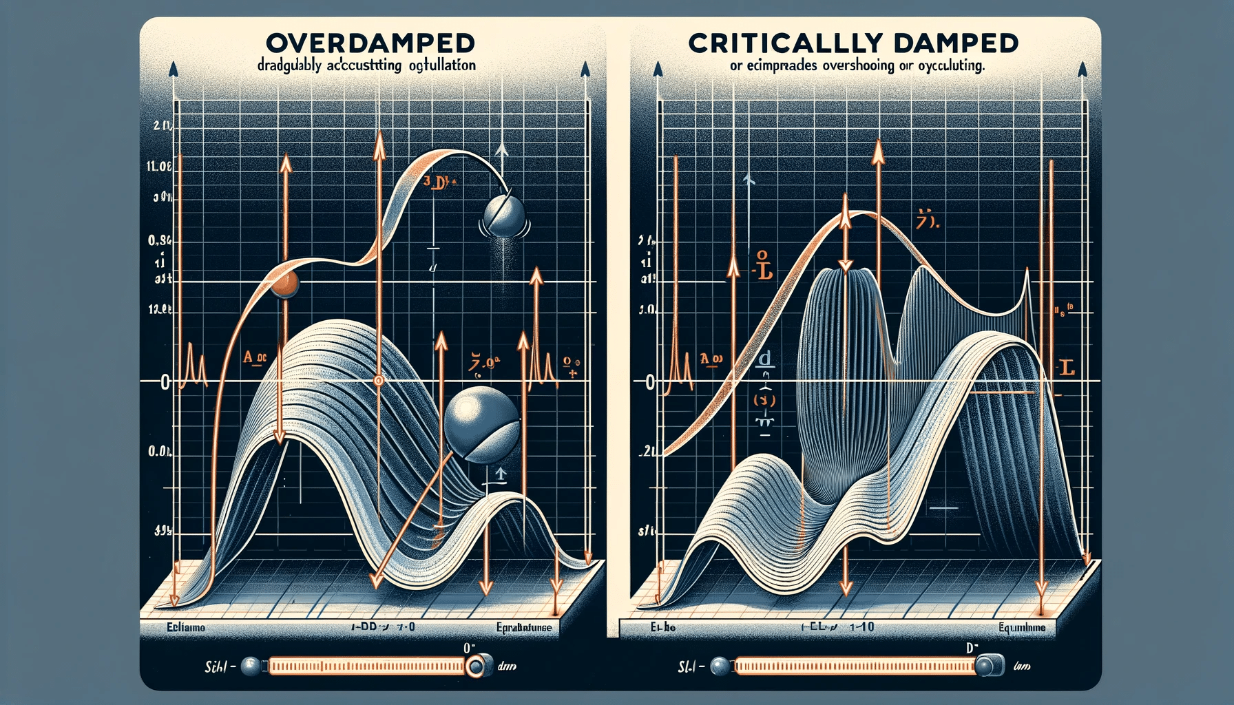 difference between overdamped and critically damped oscillations