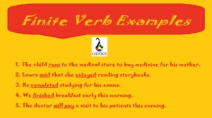 finite verb examples