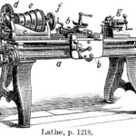 lathe machine working