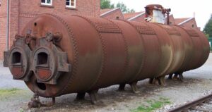 Dampfkessel fur eine Stationardampfmaschine im Textilmuseum Bocholt