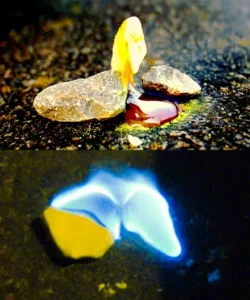 Burning sulfur