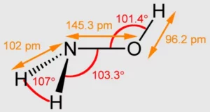 Bond angle of NH2OH 