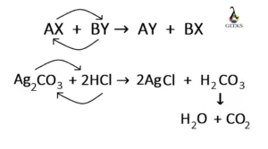 Double Displacement Reaction of HCl Ag2CO3 300x167 1