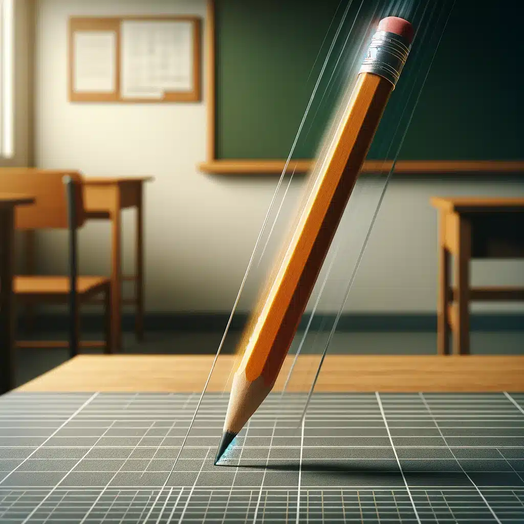 Dropping a pencil