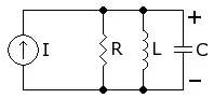 RLC parallel circuit current source