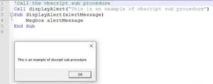 VBScript Procedures VBScript Sub Procedure 1 300x118 1