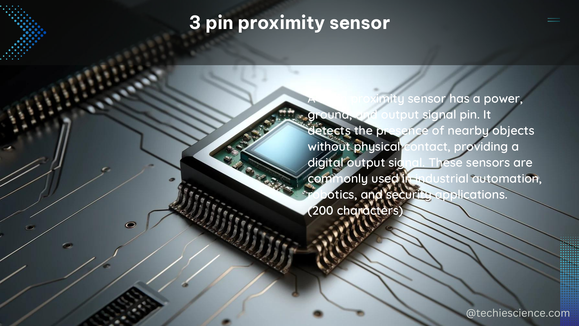 3 pin proximity sensor