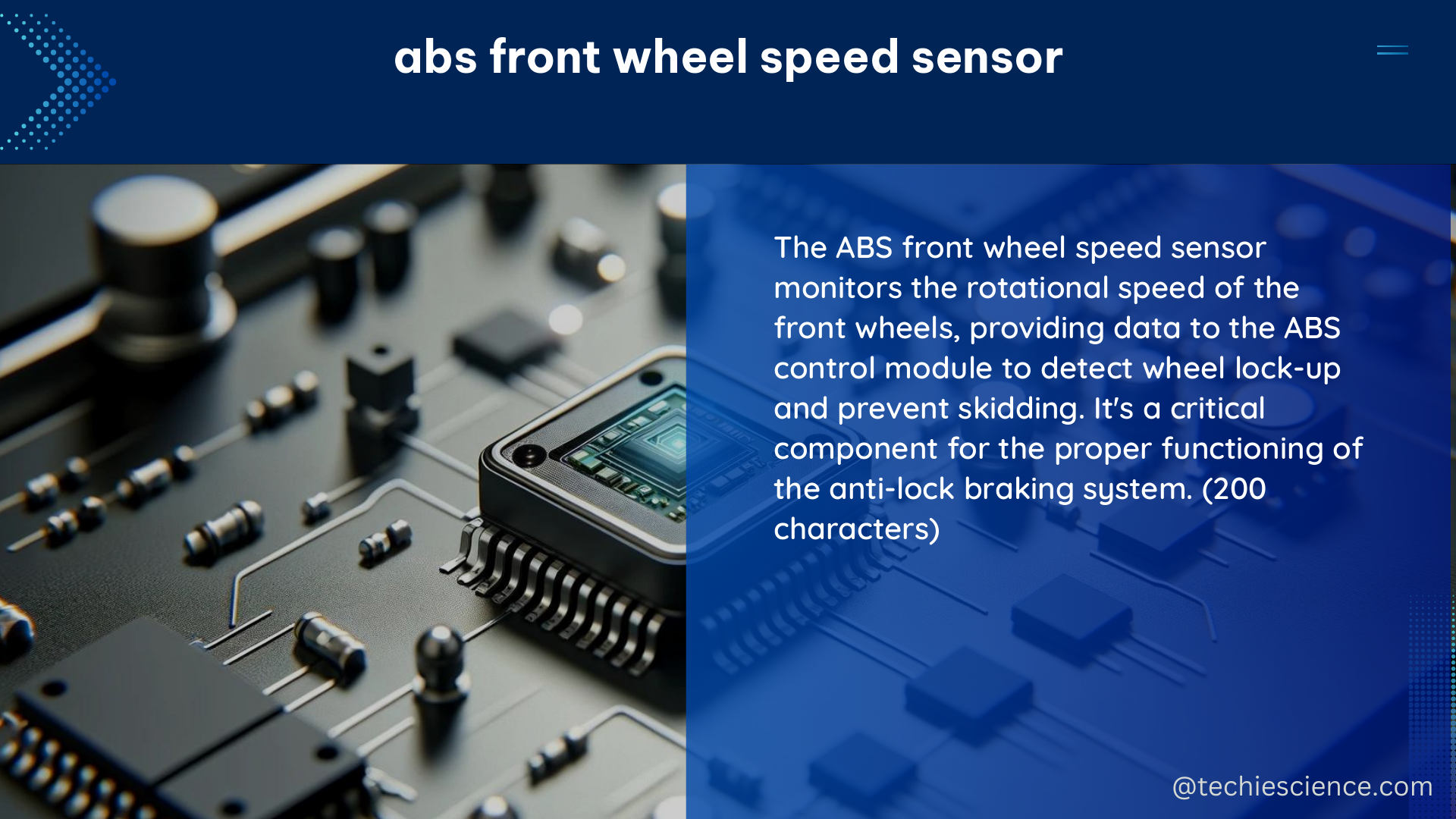 abs front wheel speed sensor