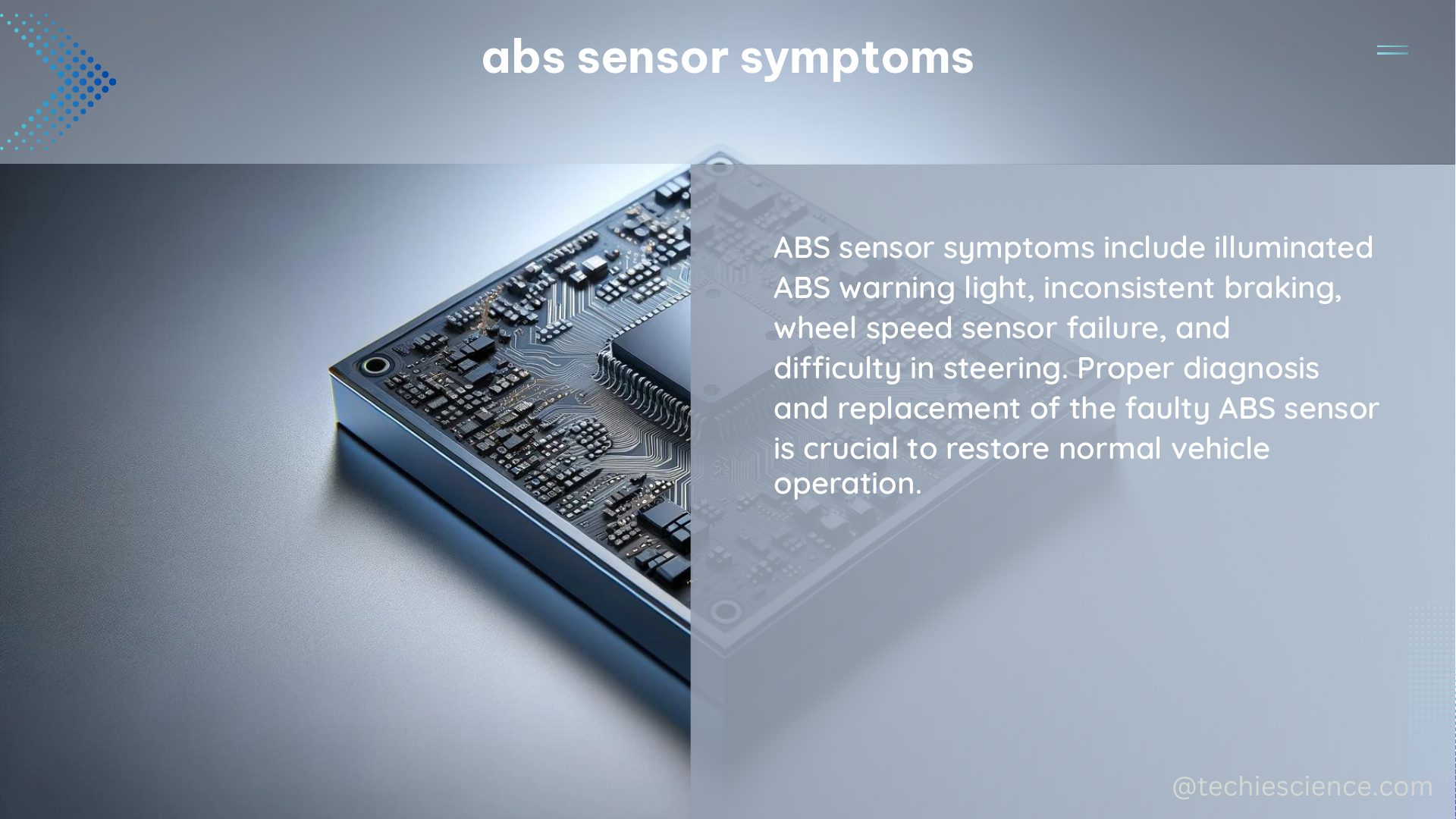 abs sensor symptoms