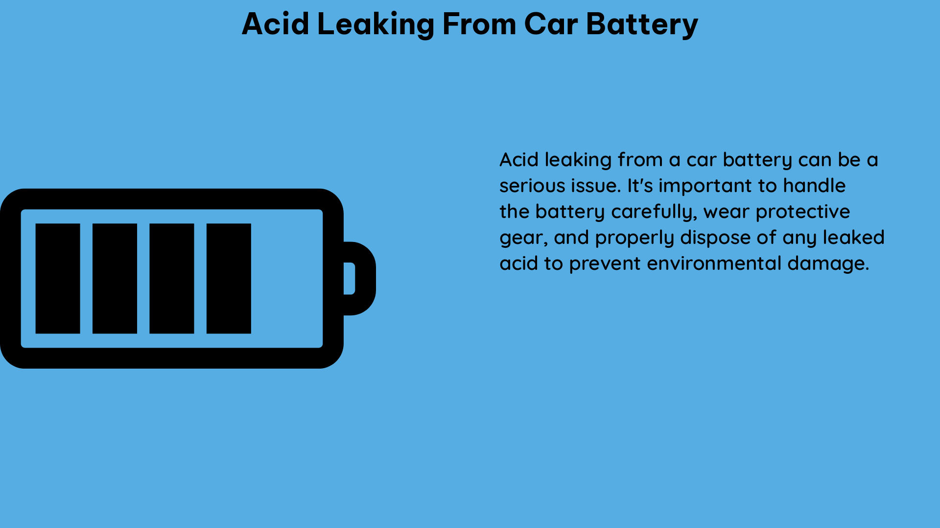 acid leaking from car battery