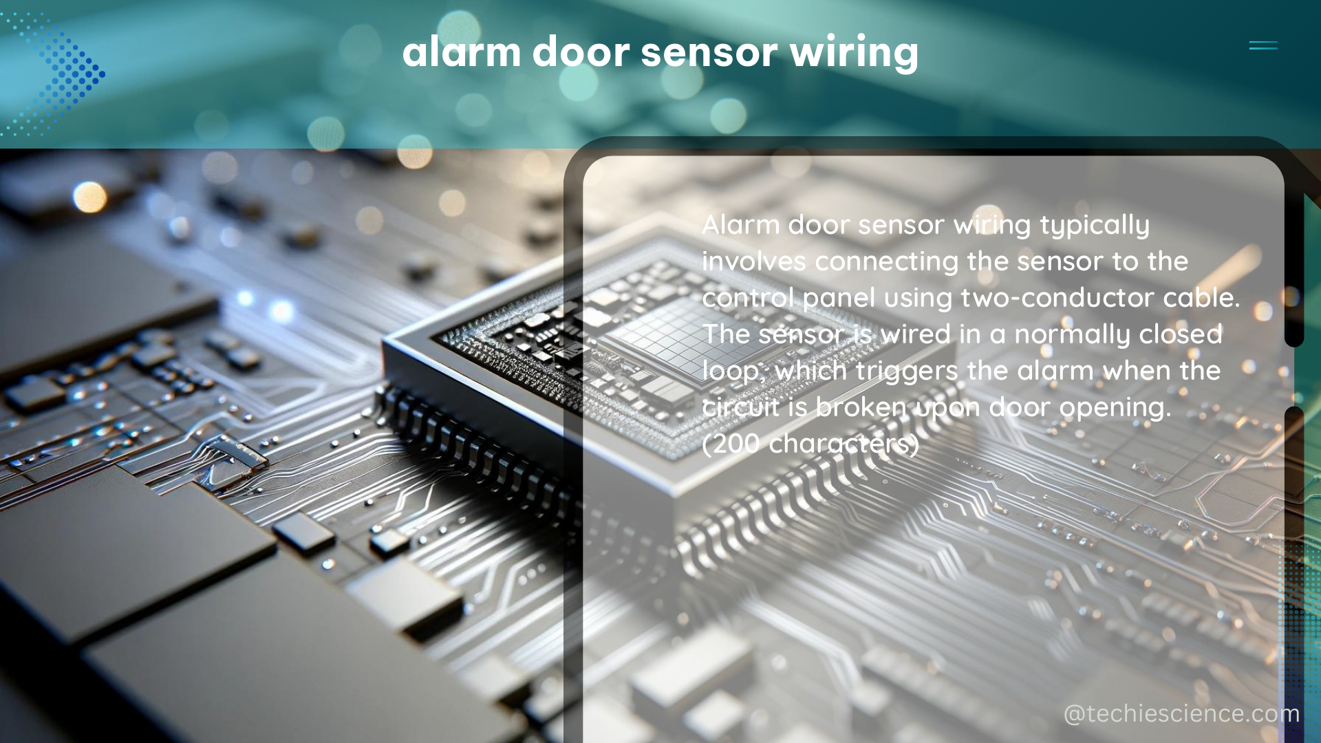 alarm door sensor wiring