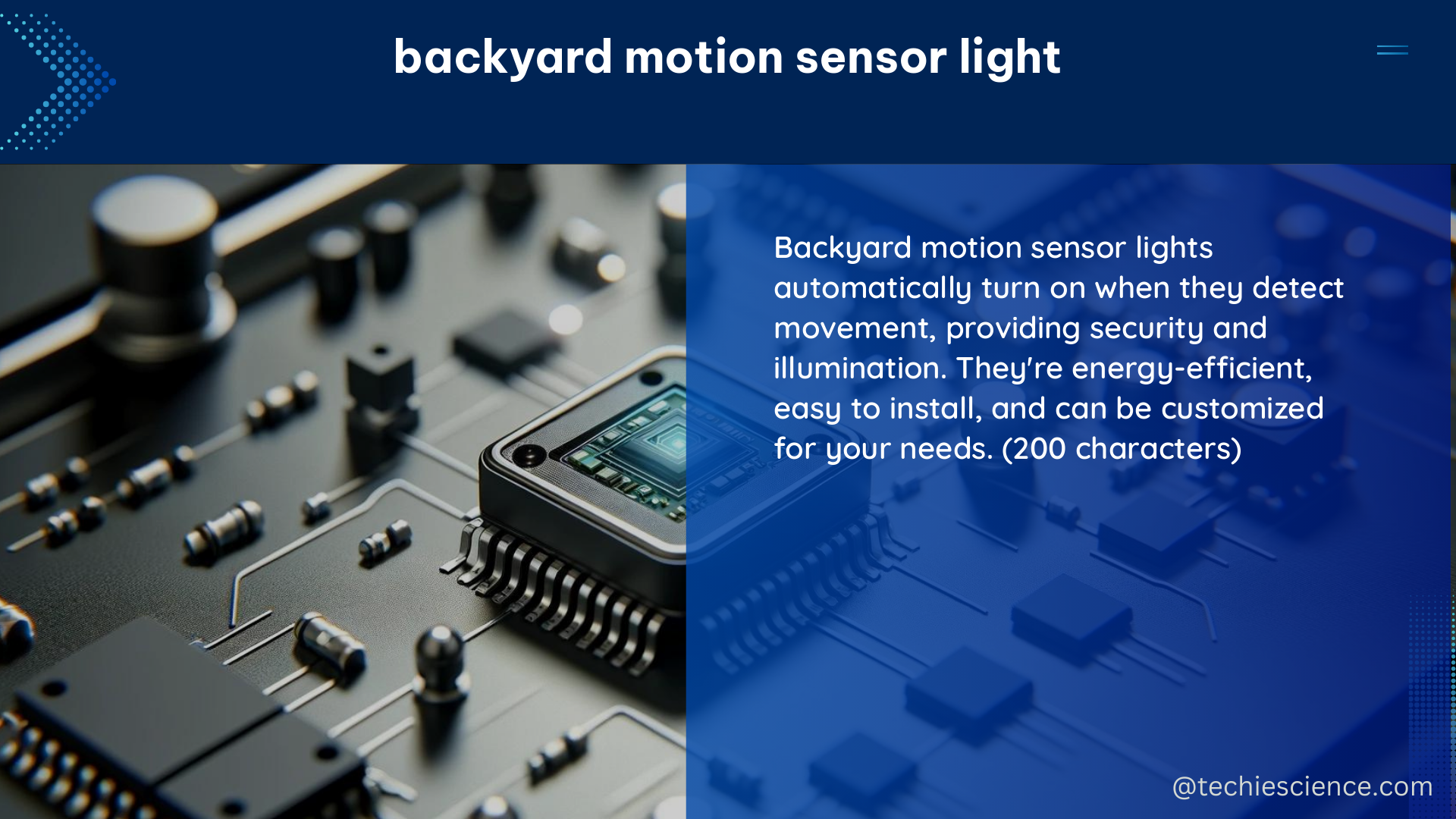 backyard motion sensor light