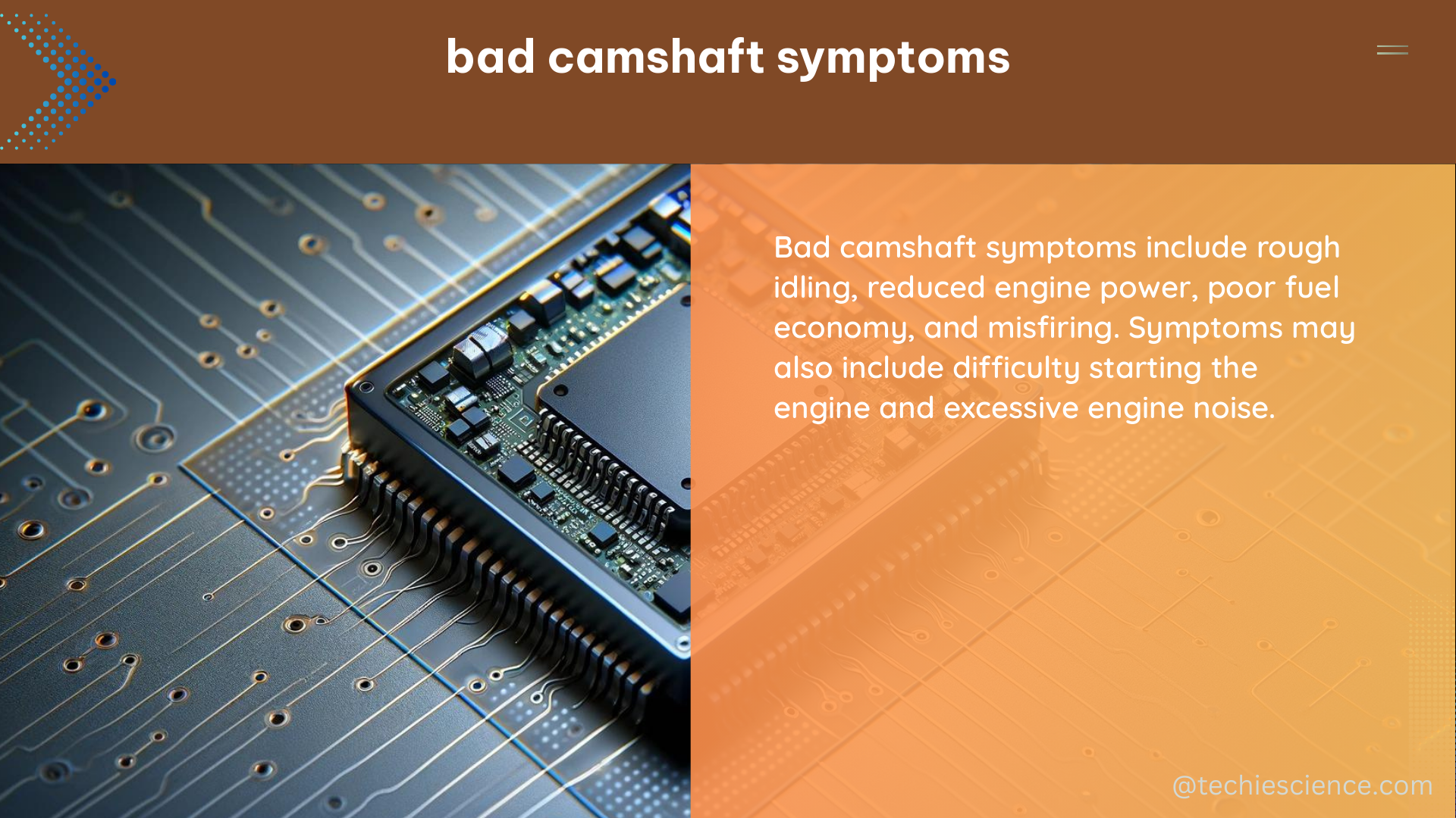 bad camshaft symptoms