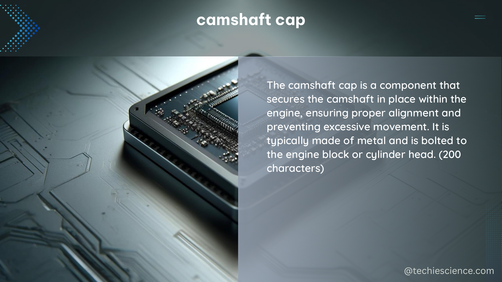 camshaft cap