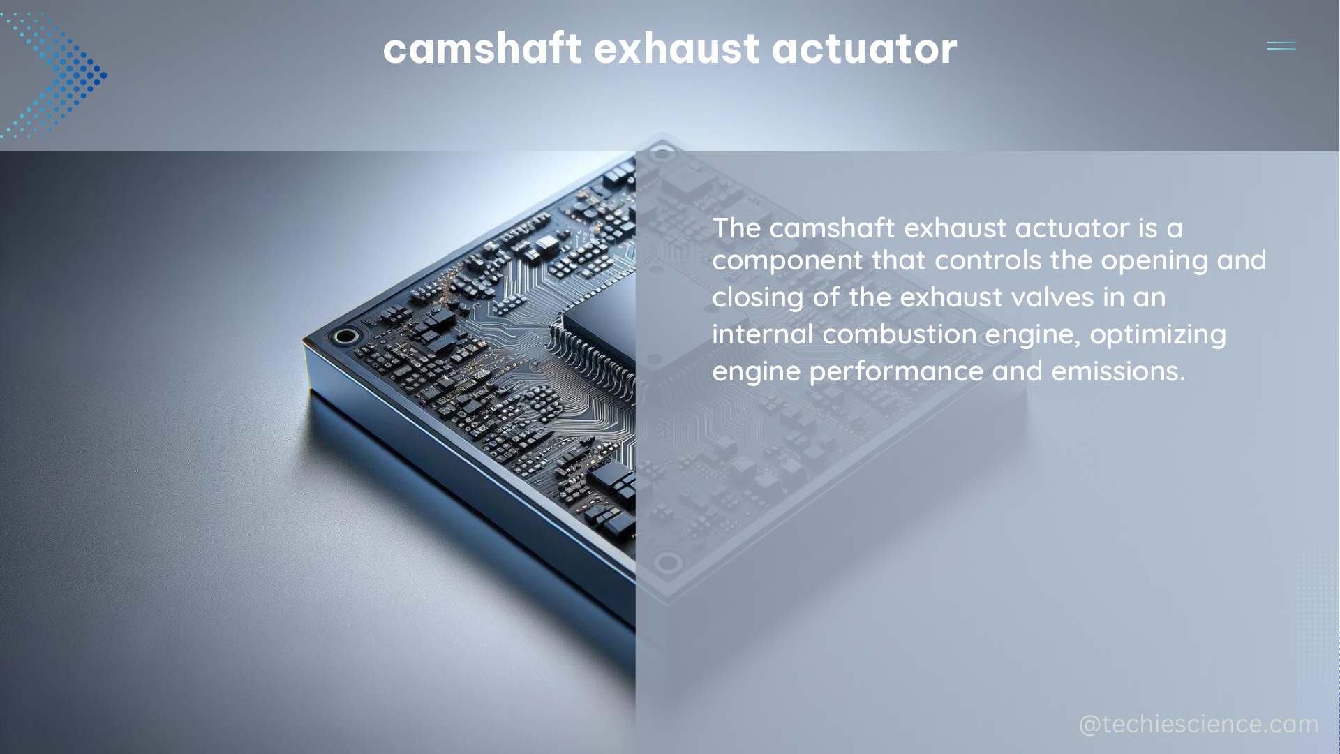 camshaft exhaust actuator