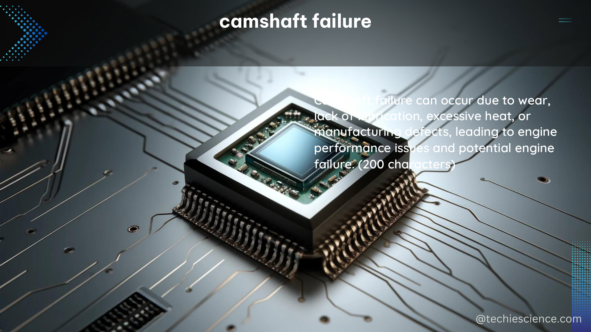 camshaft failure