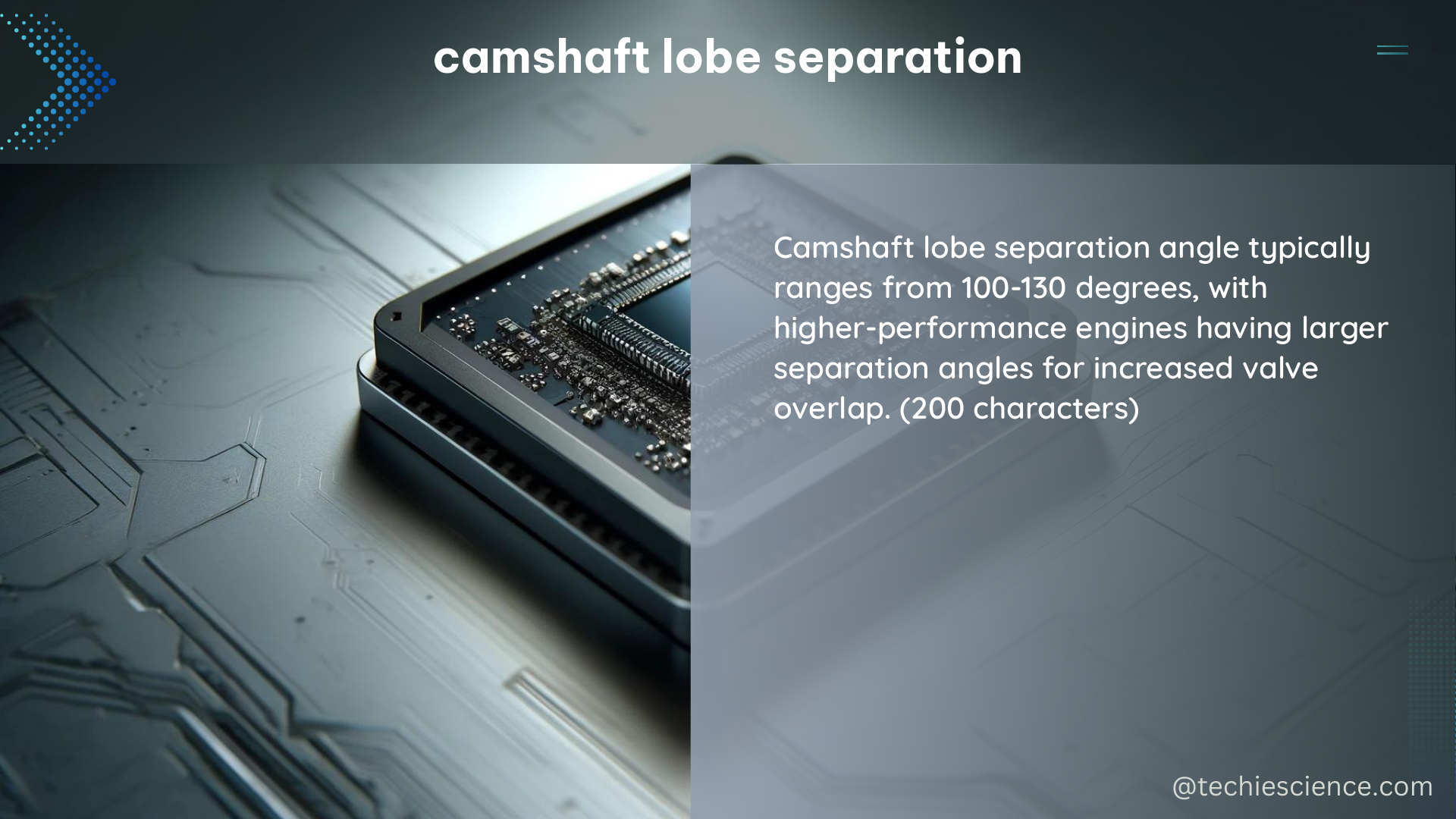 camshaft lobe separation