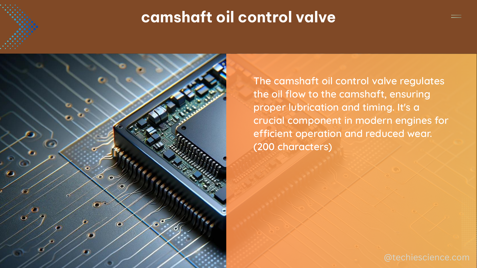 camshaft oil control valve