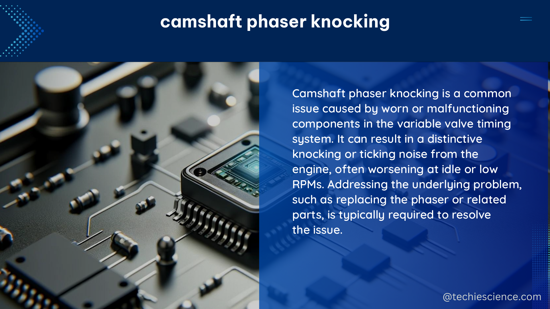 camshaft phaser knocking