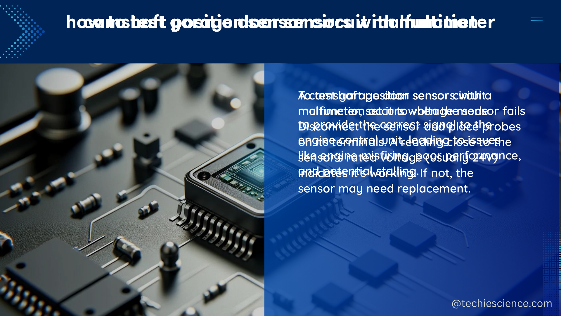 camshaft position sensor circuit malfunction