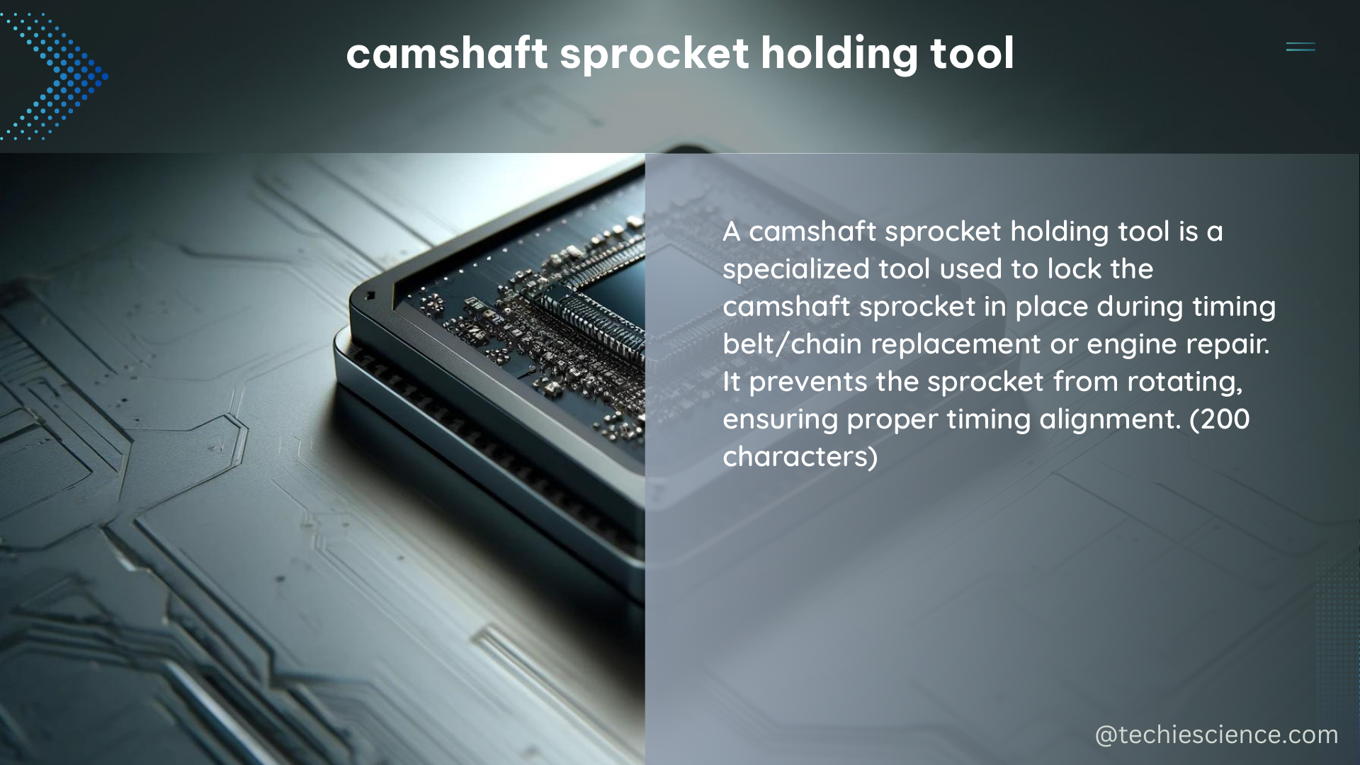 camshaft sprocket holding tool