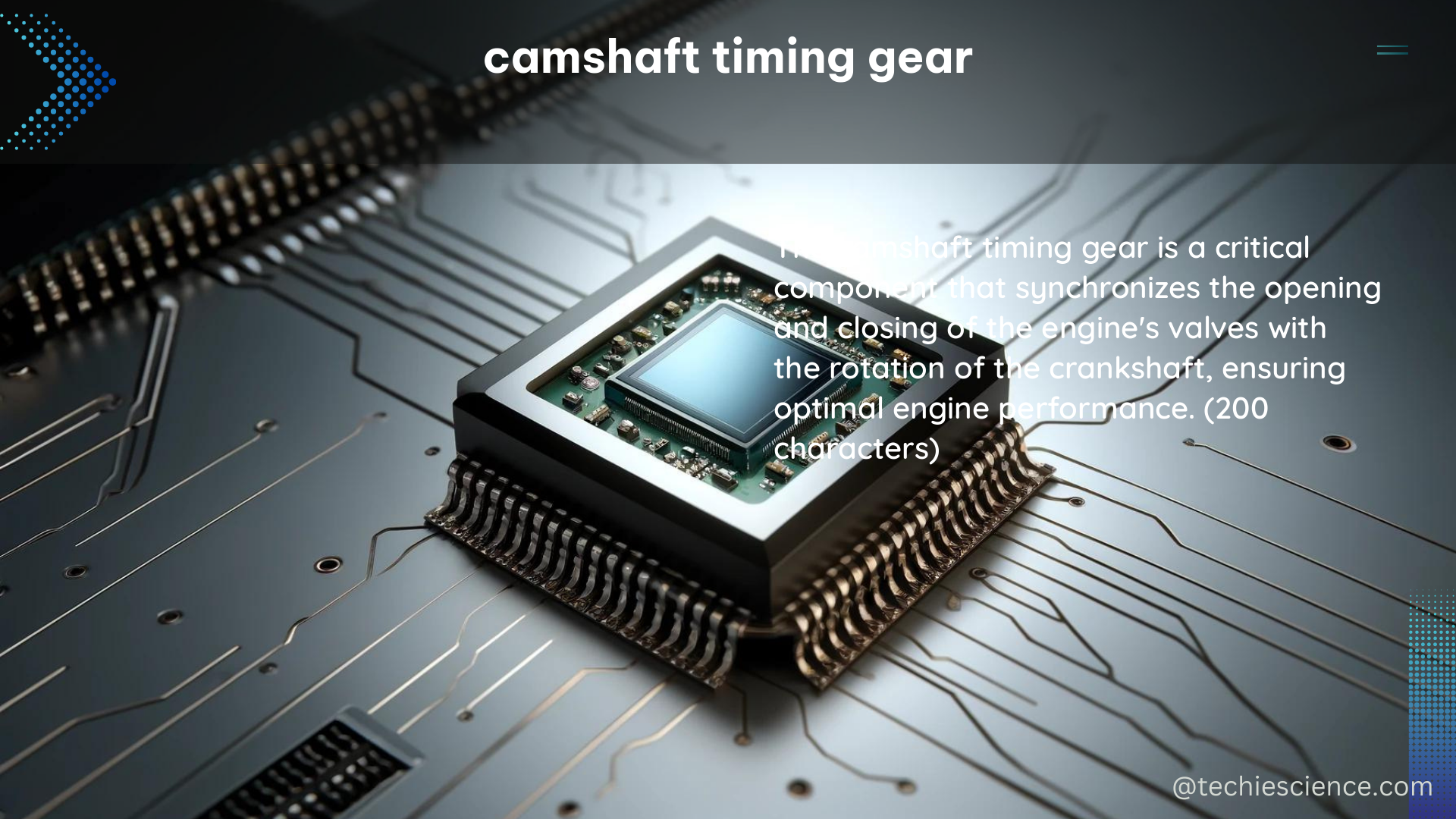 camshaft timing gear