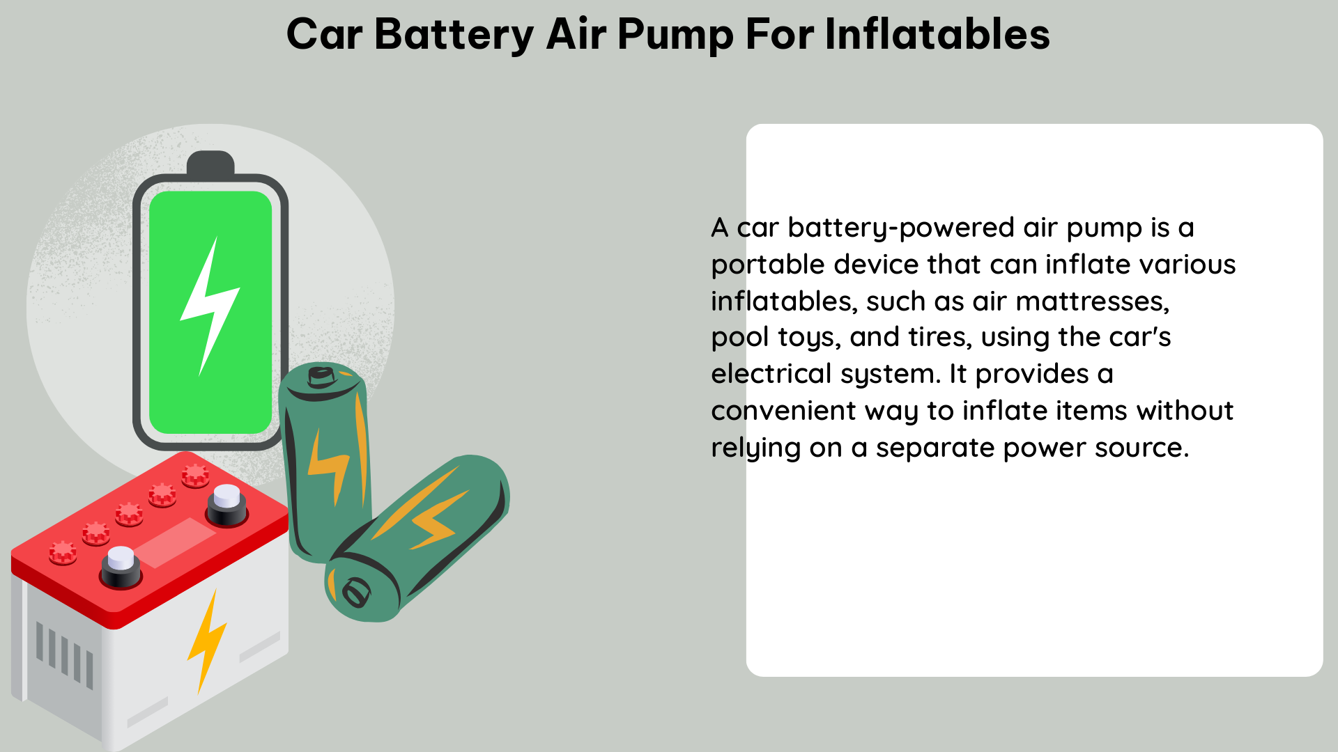 car battery air pump for inflatables