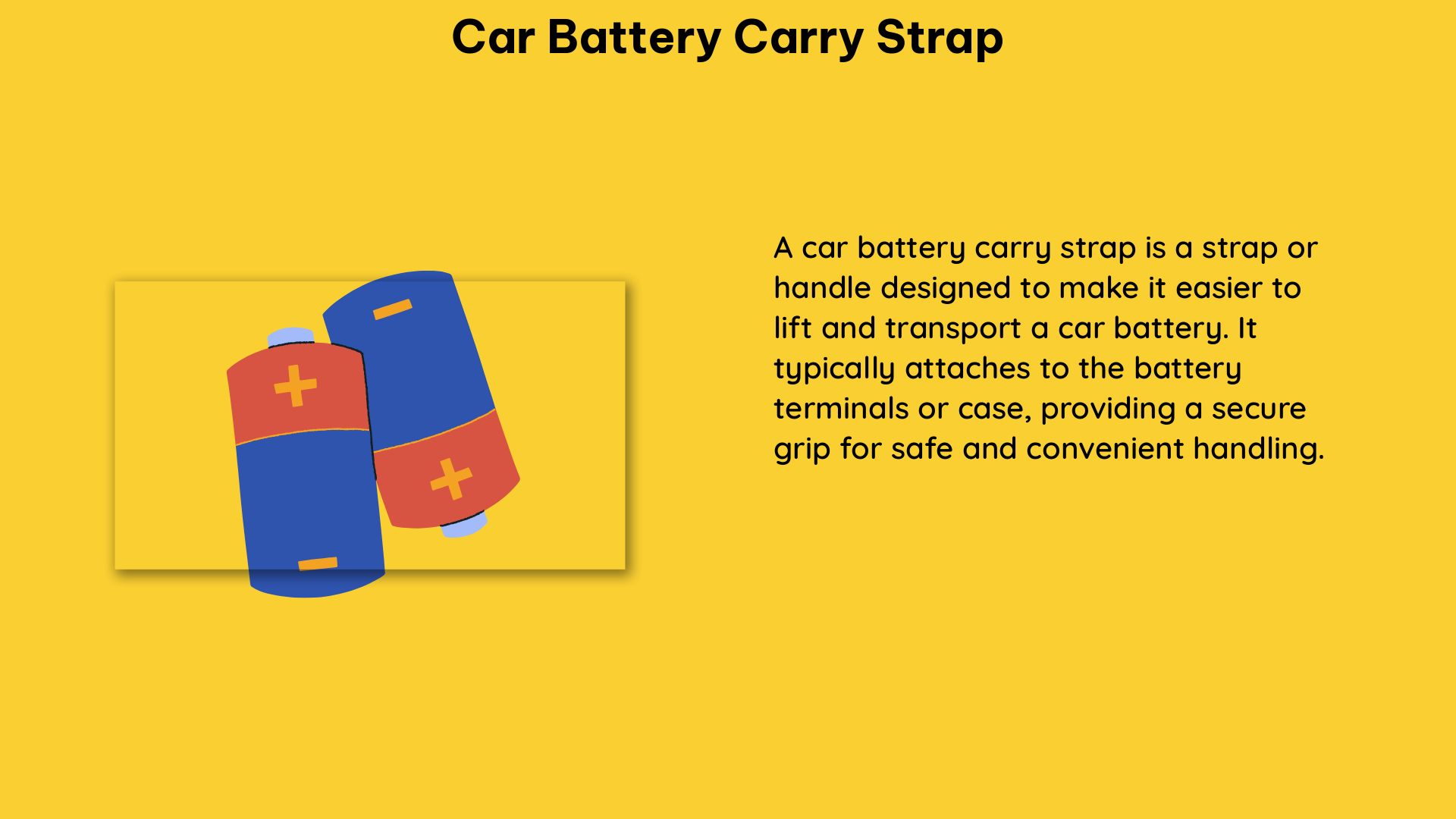 car battery carry strap