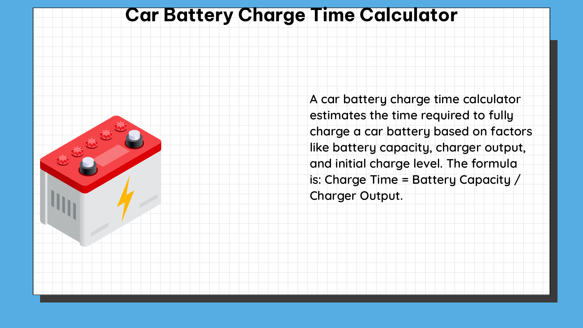 car battery charge time calculator