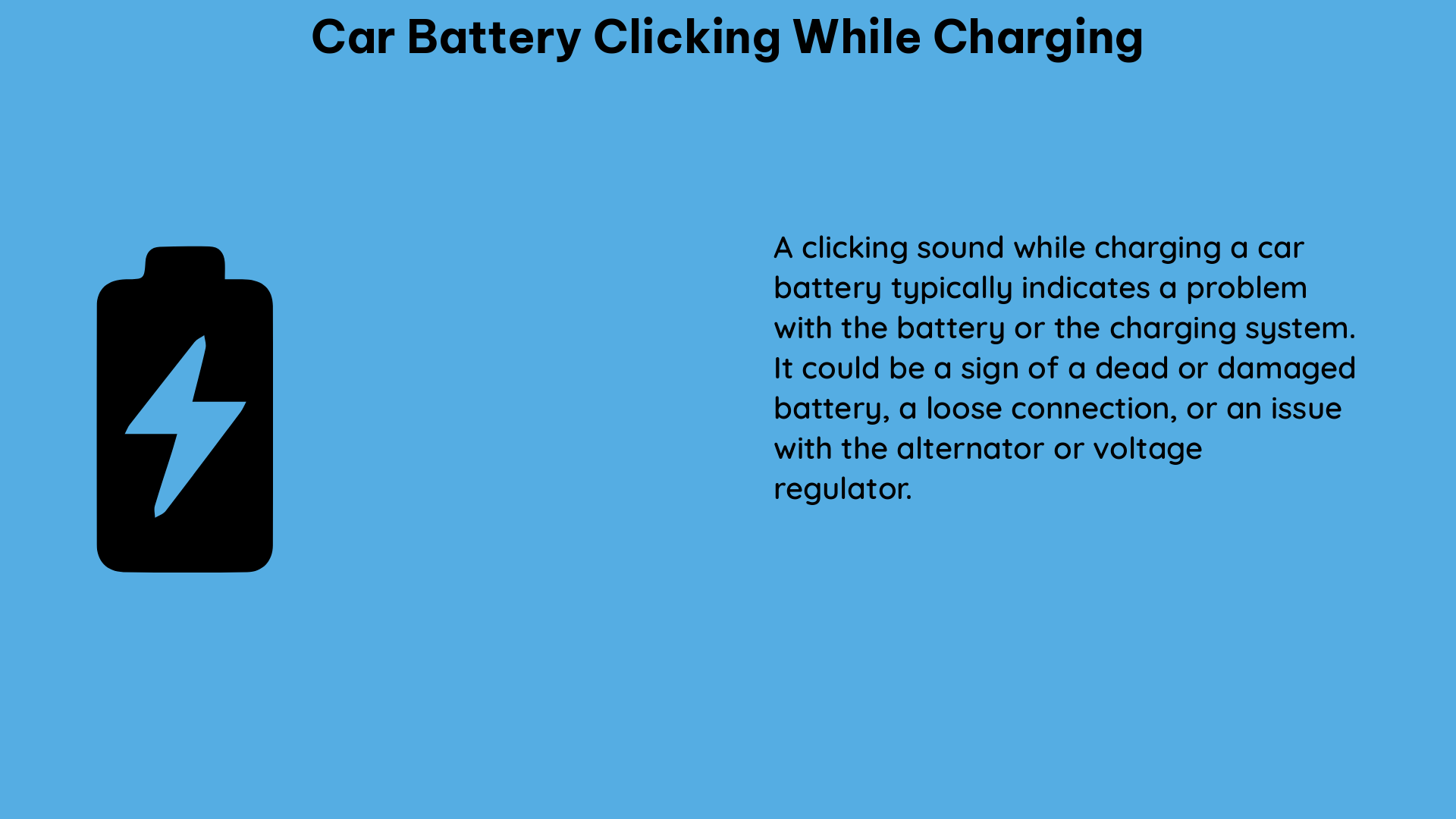 car battery clicking while charging