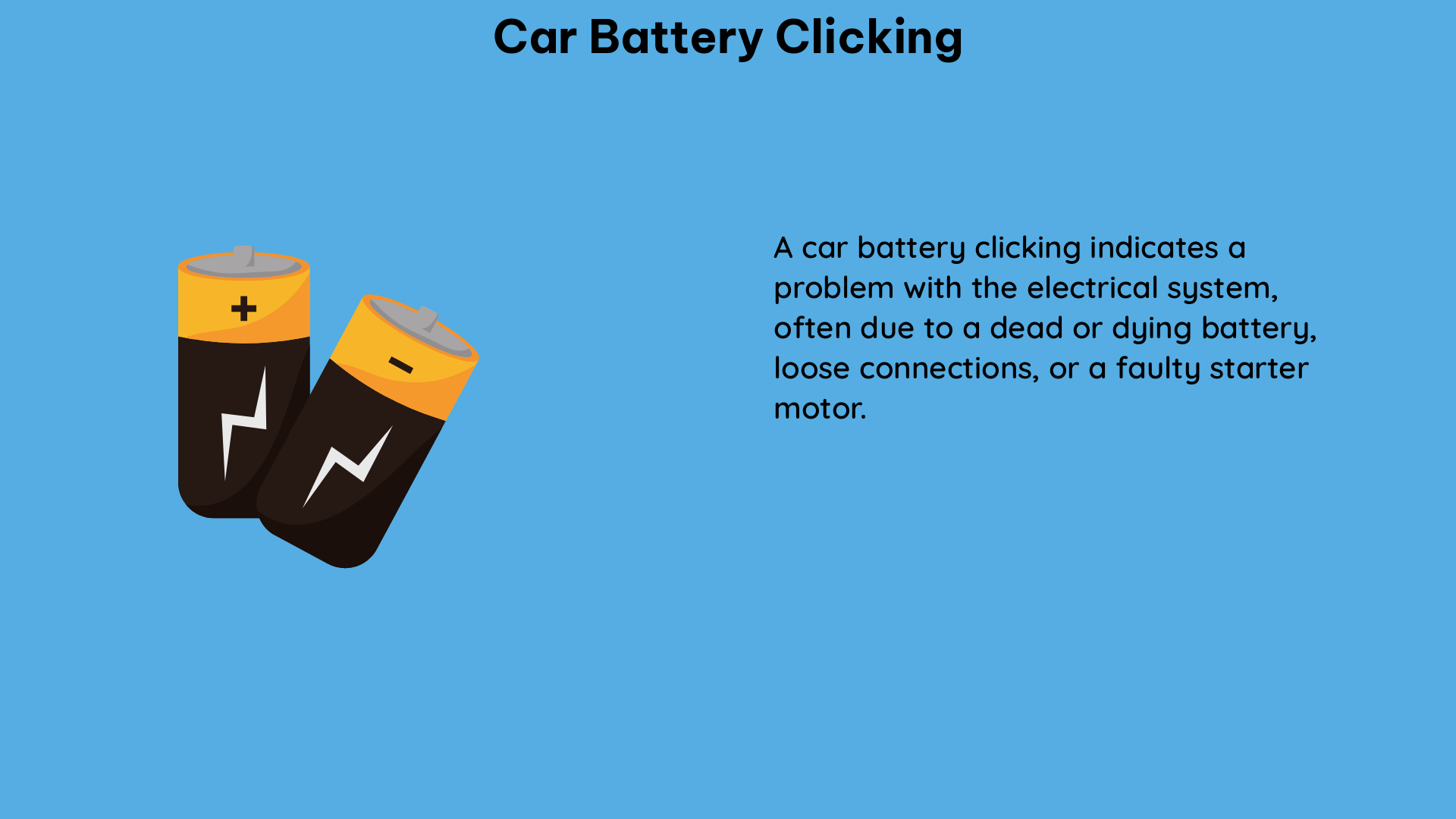 car battery clicking