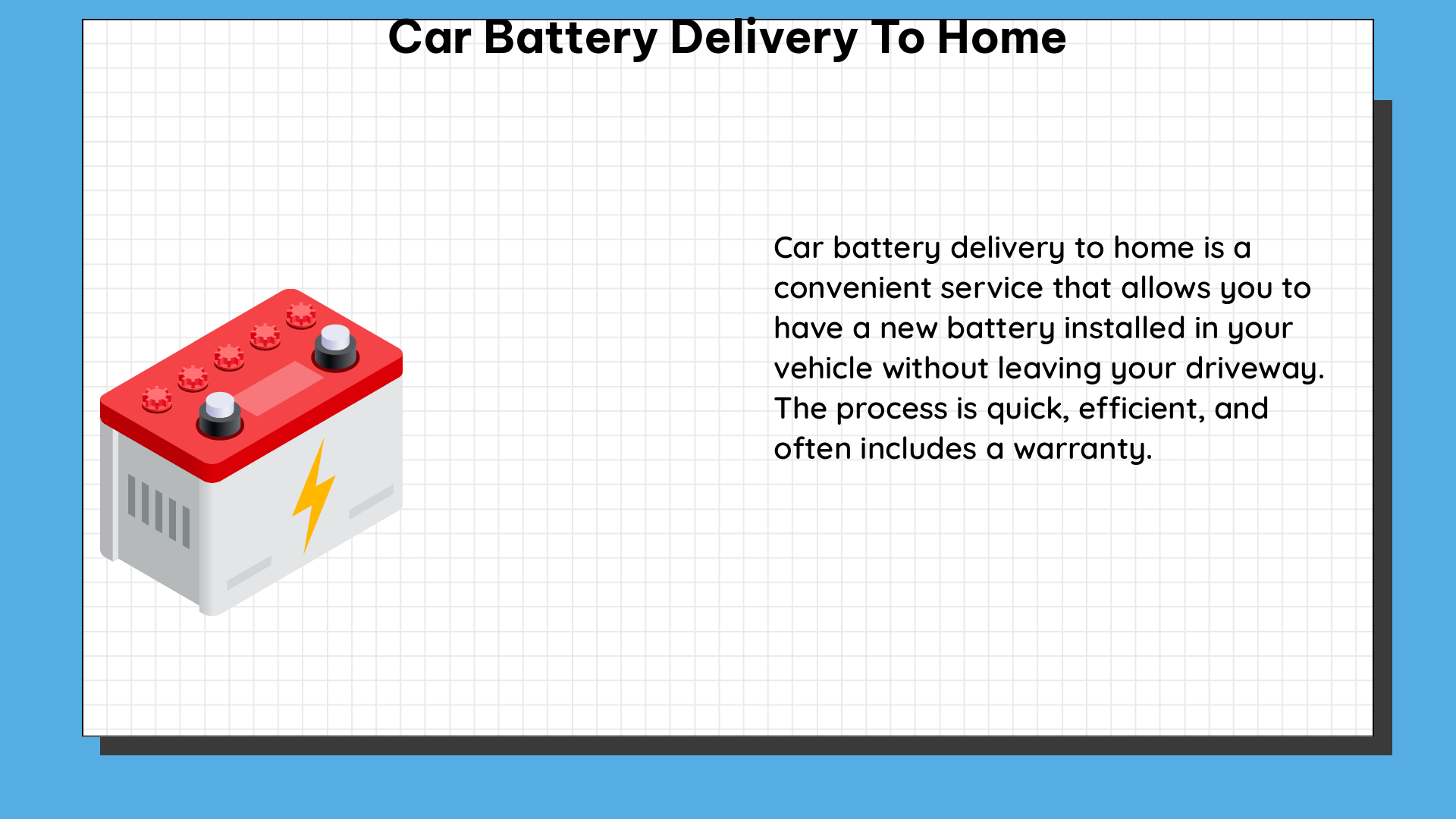 car battery delivery to home