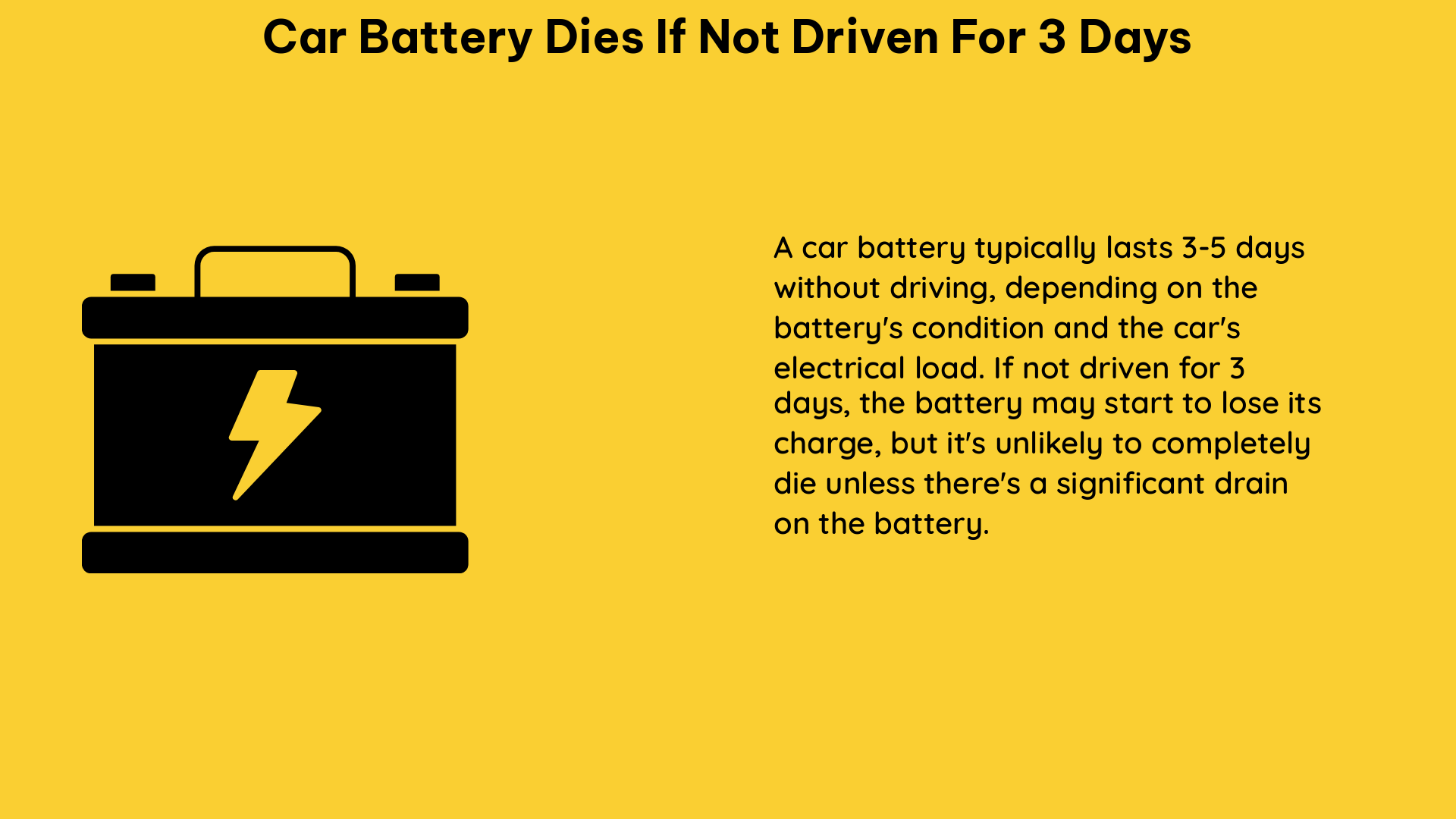 car battery dies if not driven for 3 days