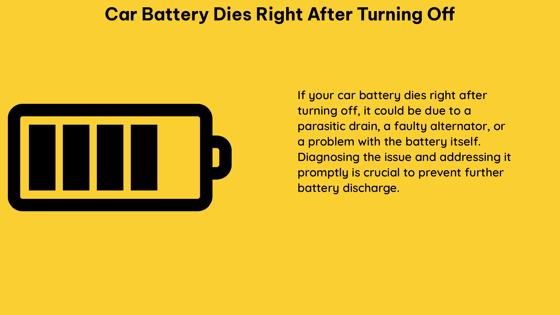 car battery dies right after turning off