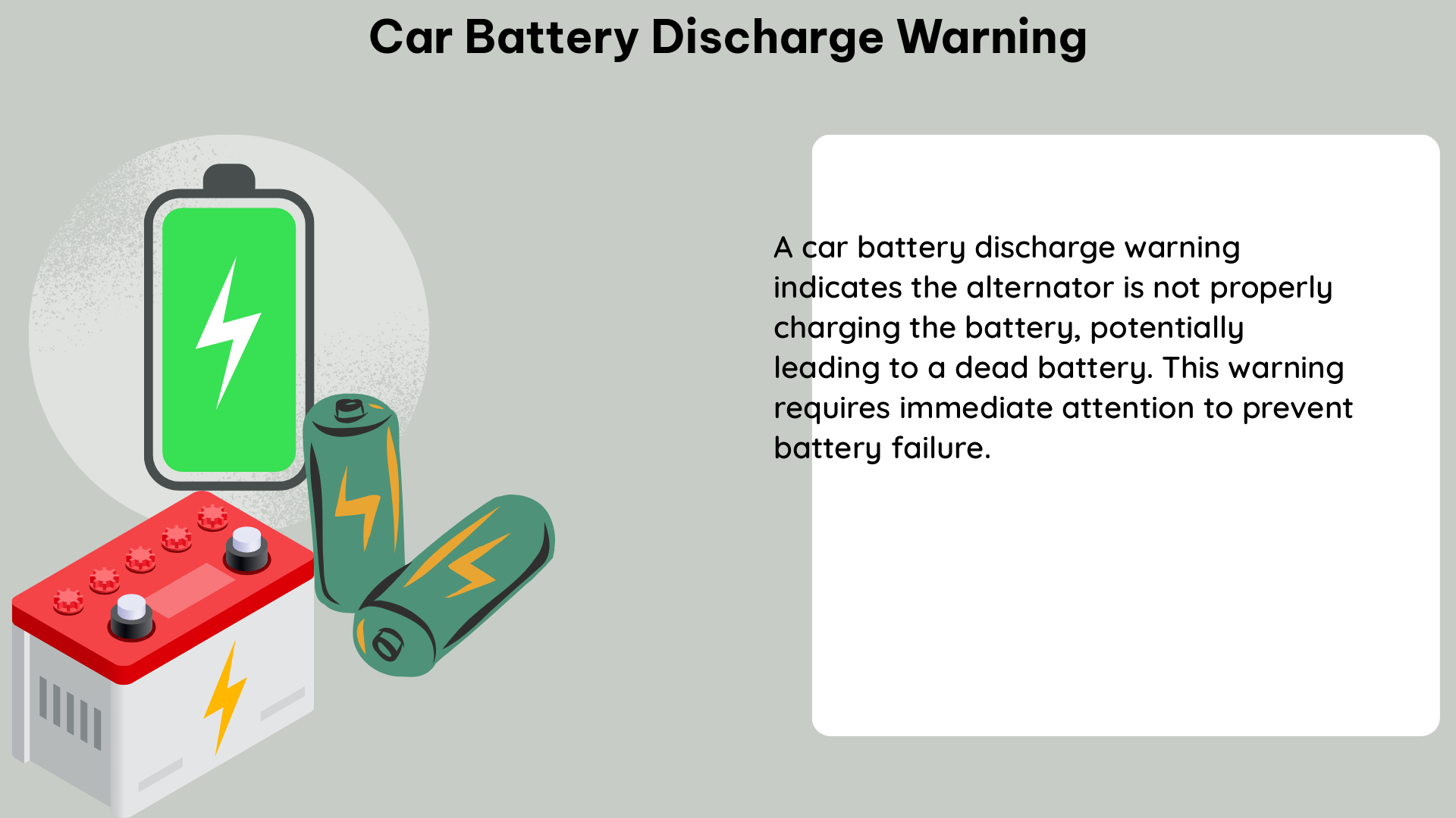 car battery discharge warning