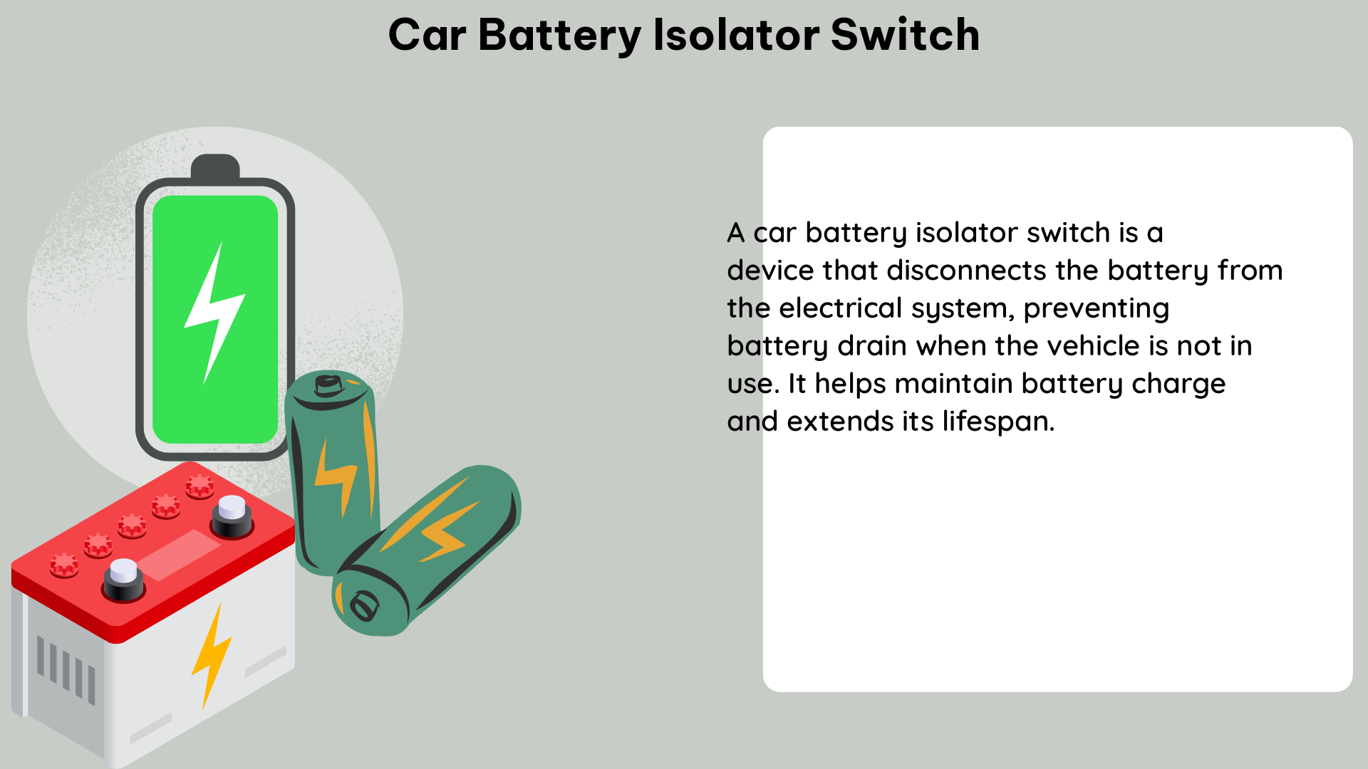 car battery isolator switch