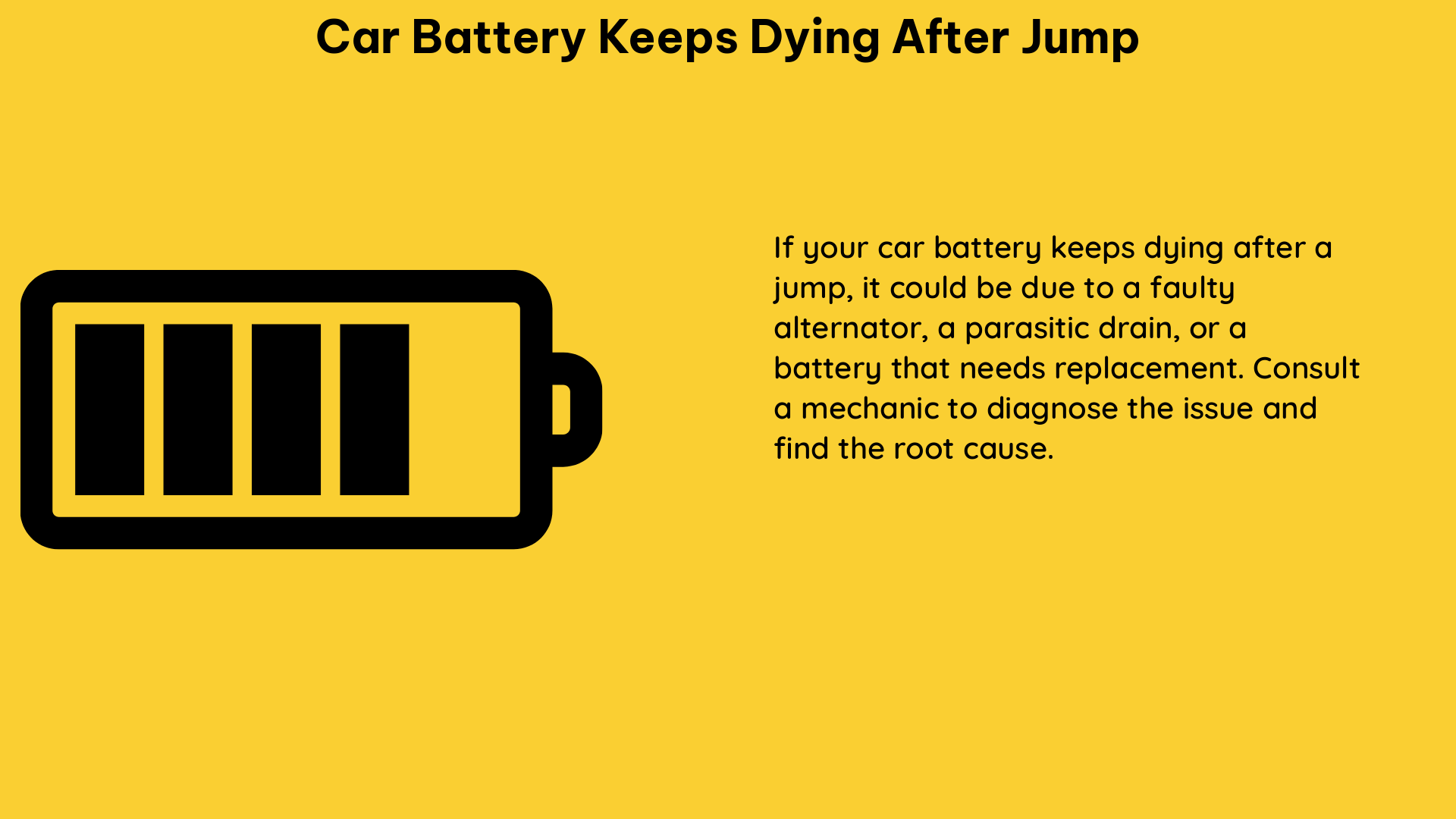 car battery keeps dying after jump