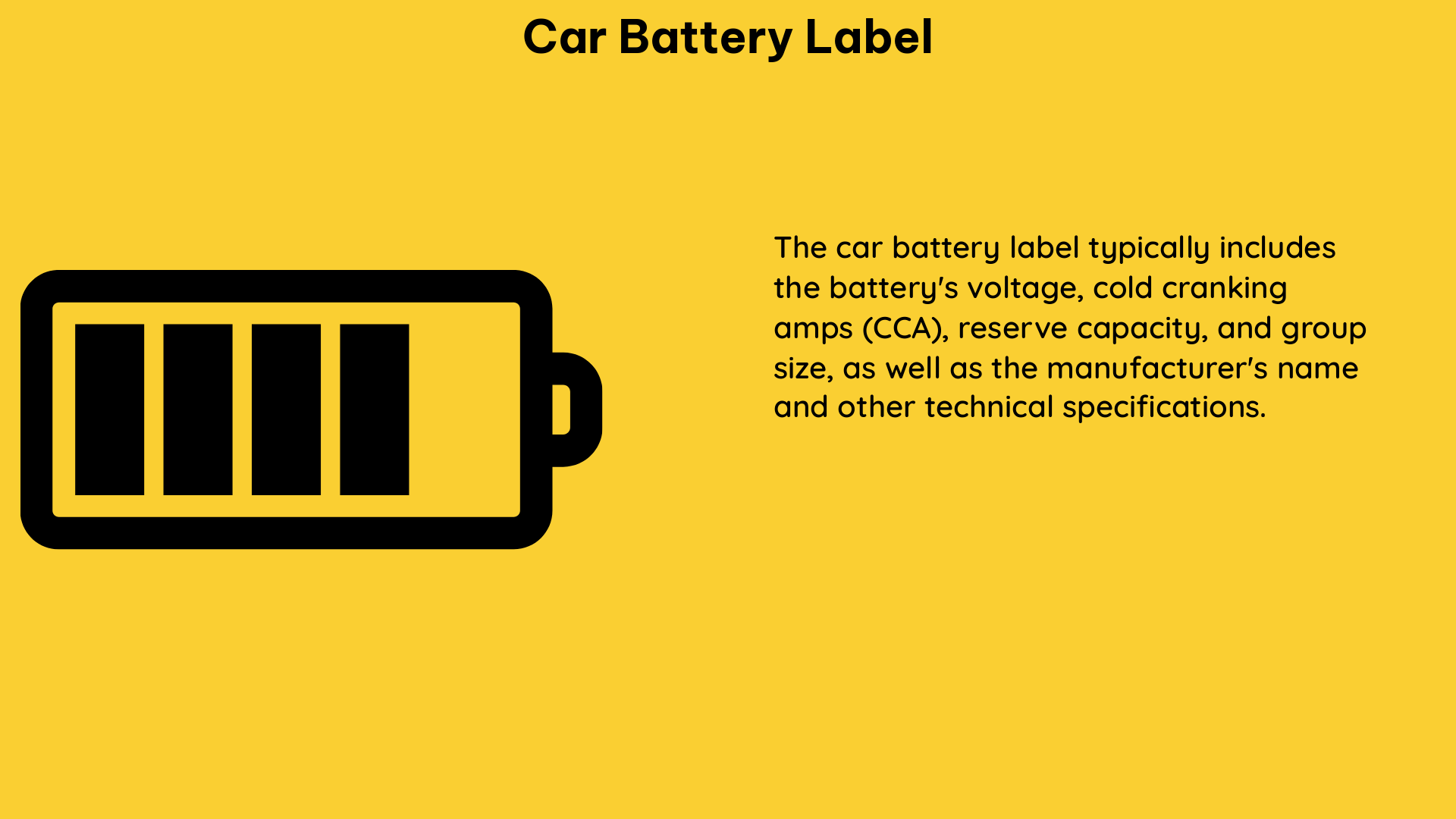 car battery label