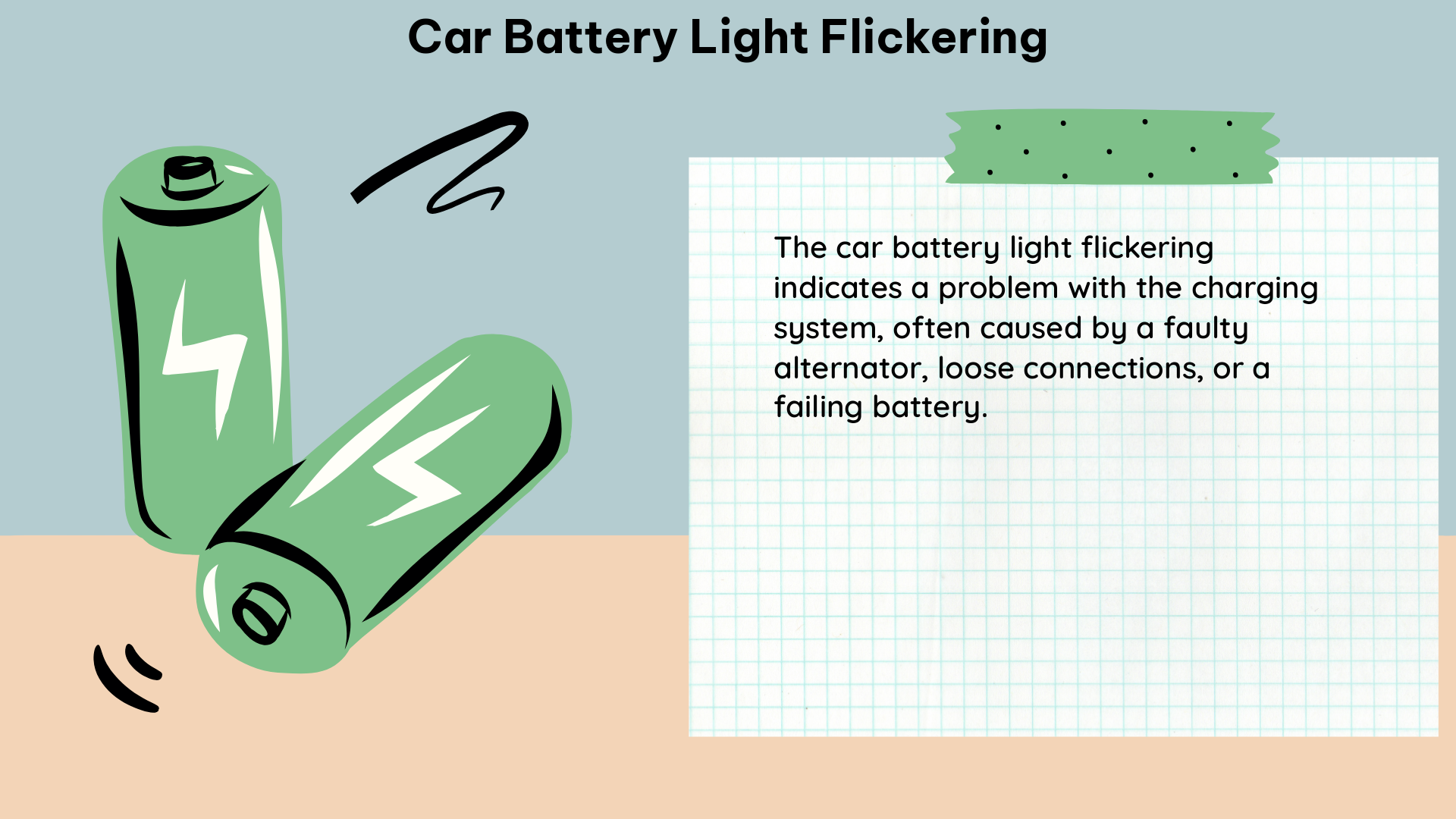 car battery light flickering