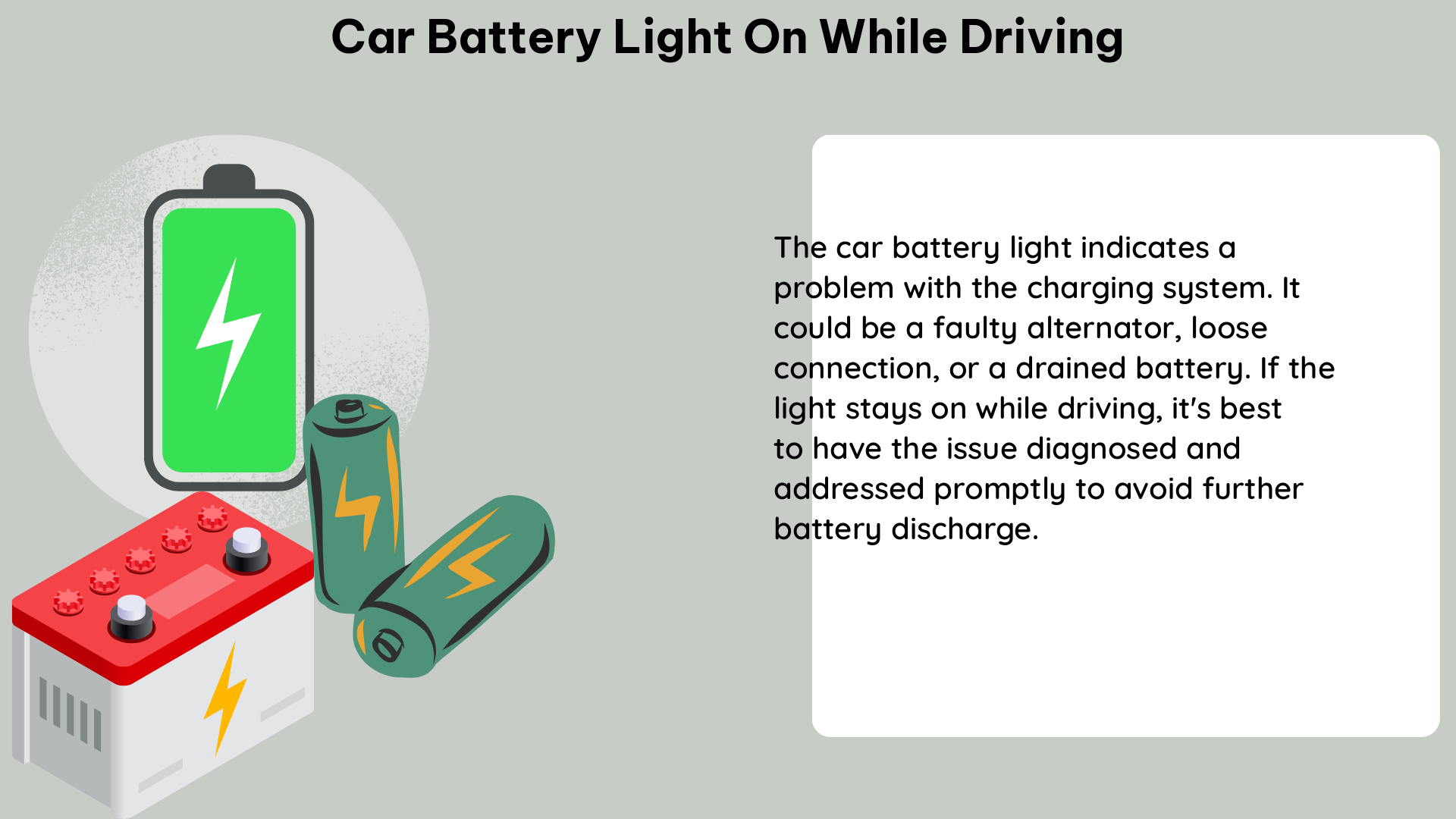 car battery light on while driving