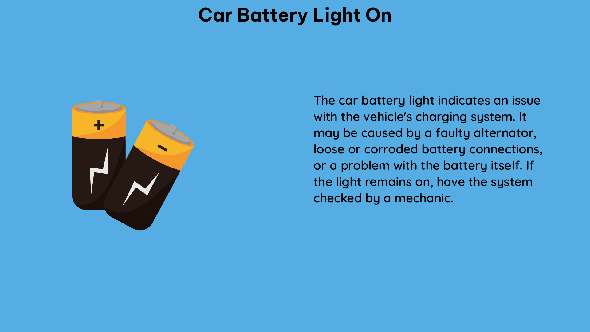 car battery light on